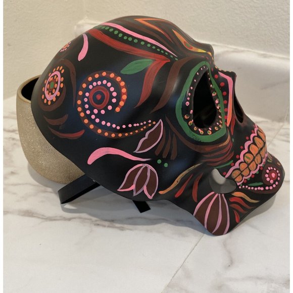 Halloween Skull Masquerade Mask Multi pink color Day of the Dead - Picture 2 of 6